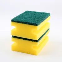 

Abrasive polyester fabric foam retail scouring pad cleaning sponge