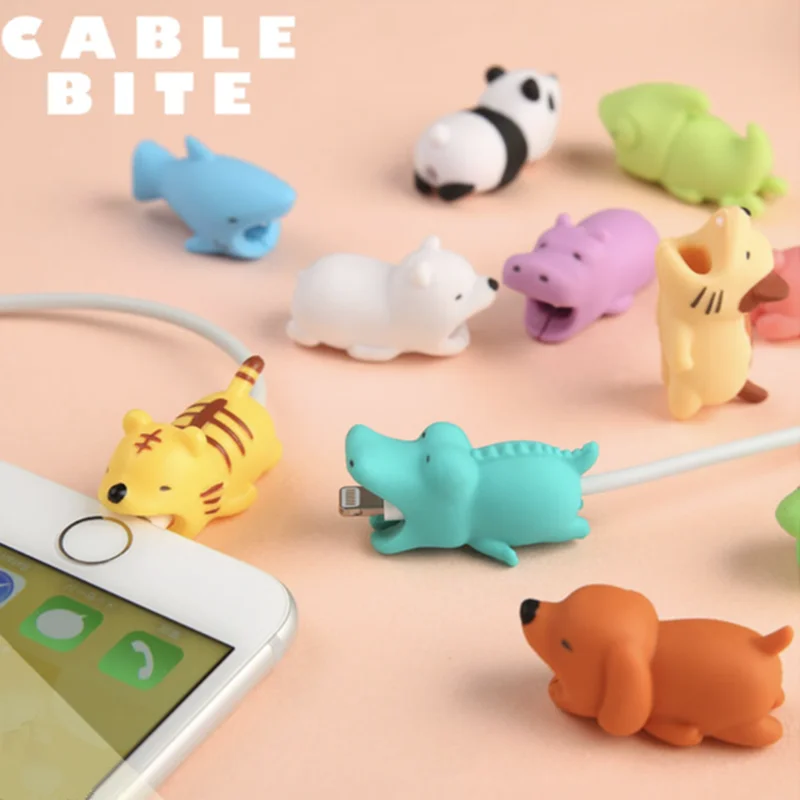 

Cable Chompers Animal Protectors Bite For Iphone charger USB Cable Animal Bites Panda Rabbit Crocodile Biters, 19 animals