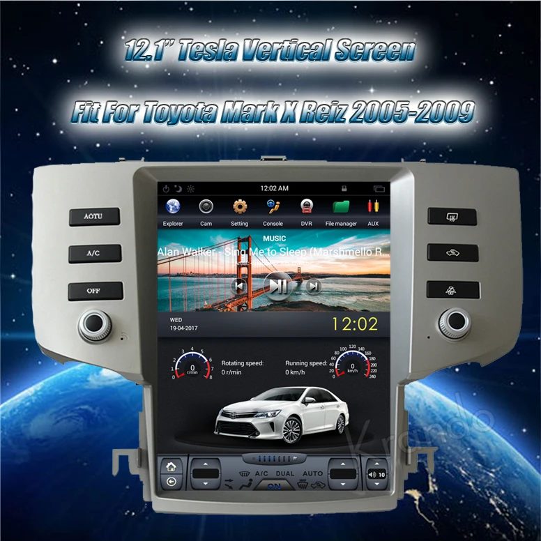 For Toyota Reiz 2005-2009 Android 12 Car Radio Stereo GPS