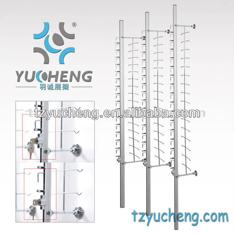 

[YUCHENG] Lockable Bars,lockable wall display, glasses display racks Y015-16, Silver