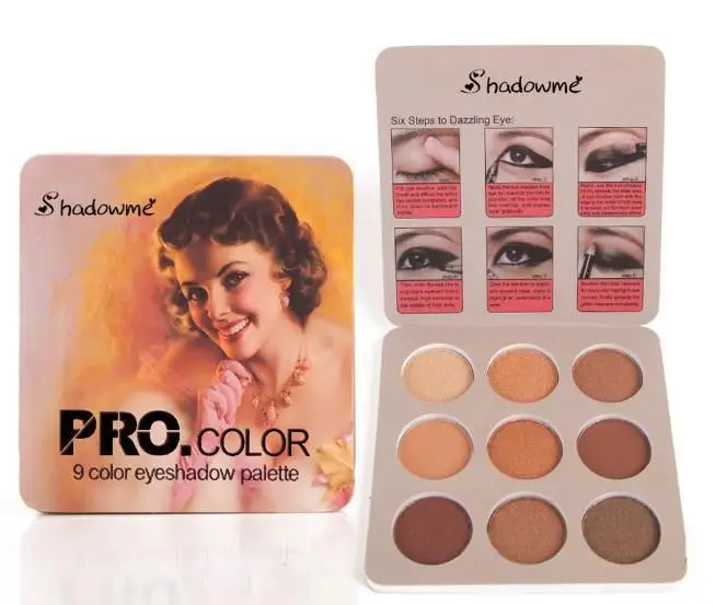 

Ready To Ship Hot selling "Shadowme" 9 Color Cheap Pocketable Eyeshadow Palette, 9 colors eye shadow palette