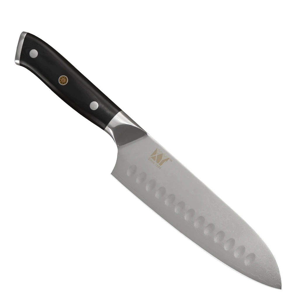 

Full Tang Damascus Knife G10 Rivets Handle  Chef Knife Sharp Blade Japanese VG10 Steel Kitchen Knives