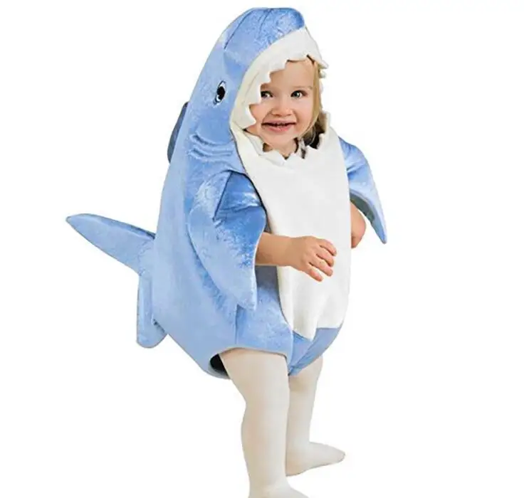 Hot sales kindergarten performance animal cosplay baby shark costume for kids