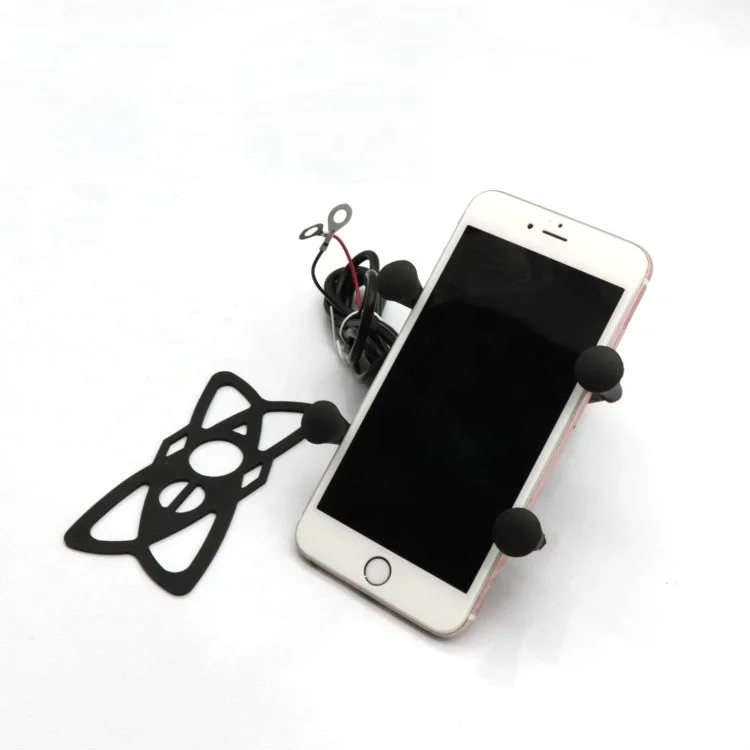 Bike Handlebar Mounted Mobile Phone Holder With USB Charger For Motorcycle