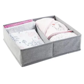 Fabric Easy Storage Drawer For Closet 2 Compartments Home Storage