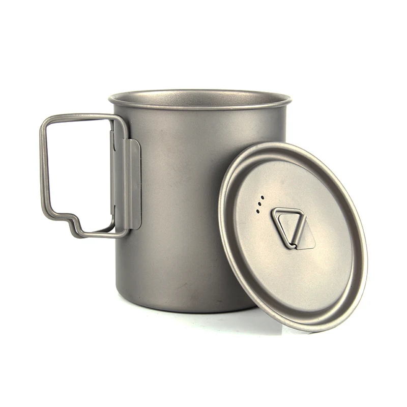 Camping and Hiking Ultralight 750ml Titanium Mug Titanium Cup Travel Coffee tea mug Portable Ultralight tableware