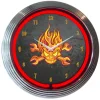 Xtra mechanic fire 15 inch 12v neon wall clock clock neon light sign china custom