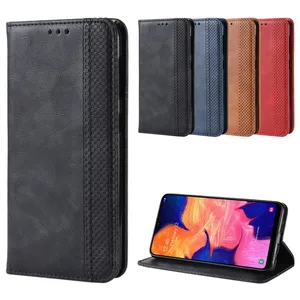 Classic PU Leather Magnetic Flip Wallet Case Samsung Galaxy A10