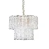 Handmade Rectangular Glass Chandelier for Restaurants Art Glass Plate Pendant Lamp