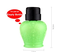 350ml Crown Style Wash Remover Cleanser Bottle Pump Dispenser Nail Art Polish Remover Cleaner Acetone Bottle