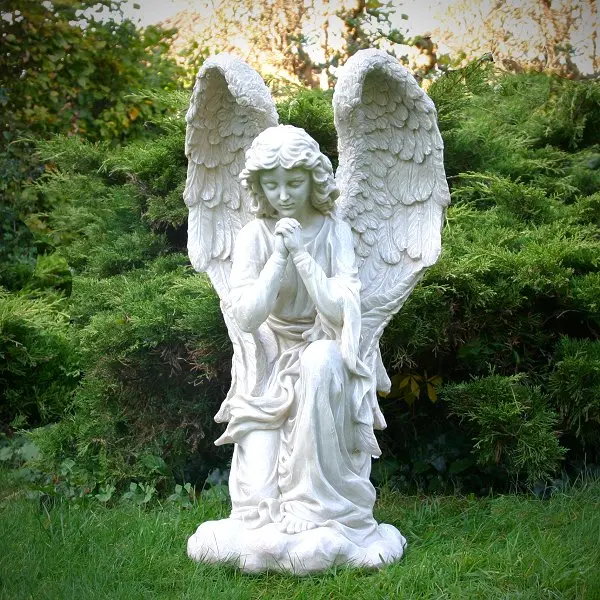 Western Style Garden Decoration Resin Outdoor Praying Kneeling Angel ...