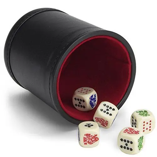 

hot sale leather cup poker dice for game