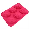 Cute 6 Cavities Silicone Easter Egg Mould For Baking Cake Soap