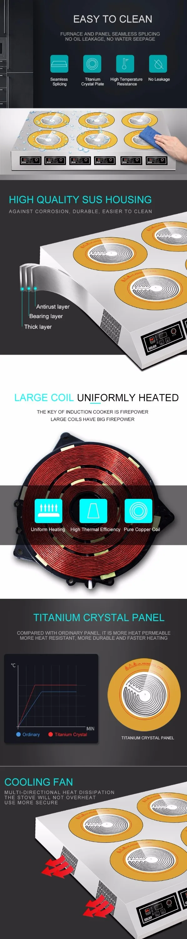 Aopa Electric Commercial Wok Station Induction Cooker Buy Wok Station