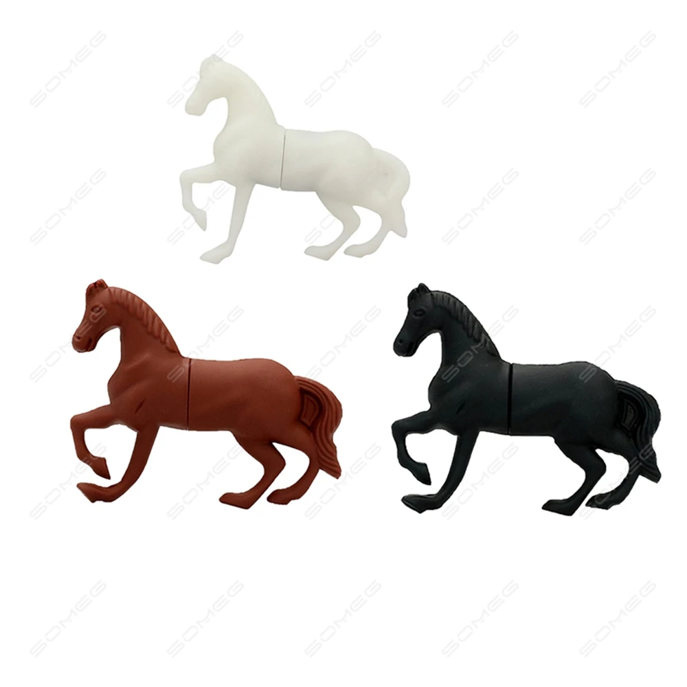 New Style Usb Flash Drive 64gb Cute Cartoon horse PenDrive 32gb Pen D - ANKUX.COM