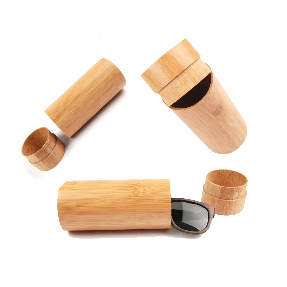 custom logo sun glasses box bamboo round sunglasses case