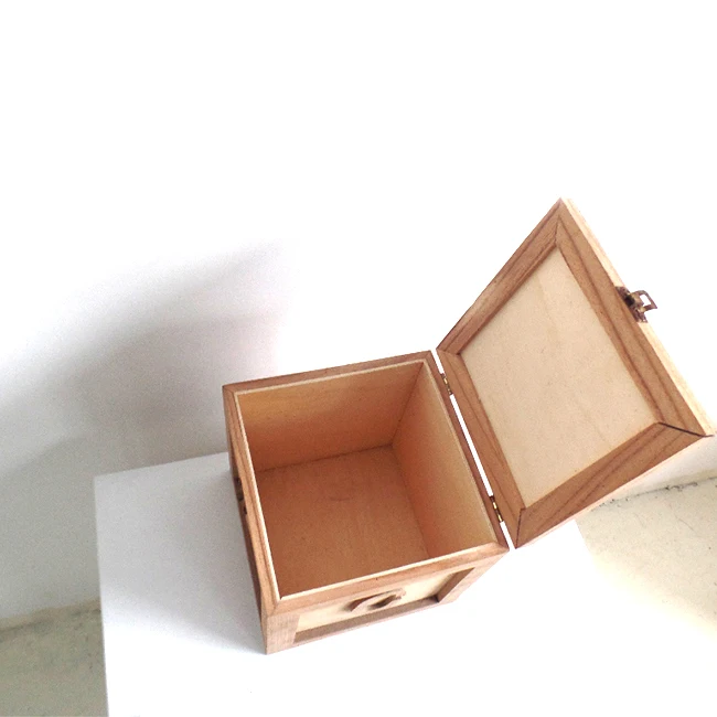 wooden box with lock clasp