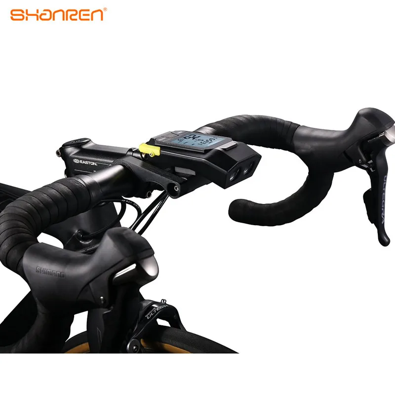 

Shanren Raptor II Pro Bluetooth bike computer with headlight 300lm, Black