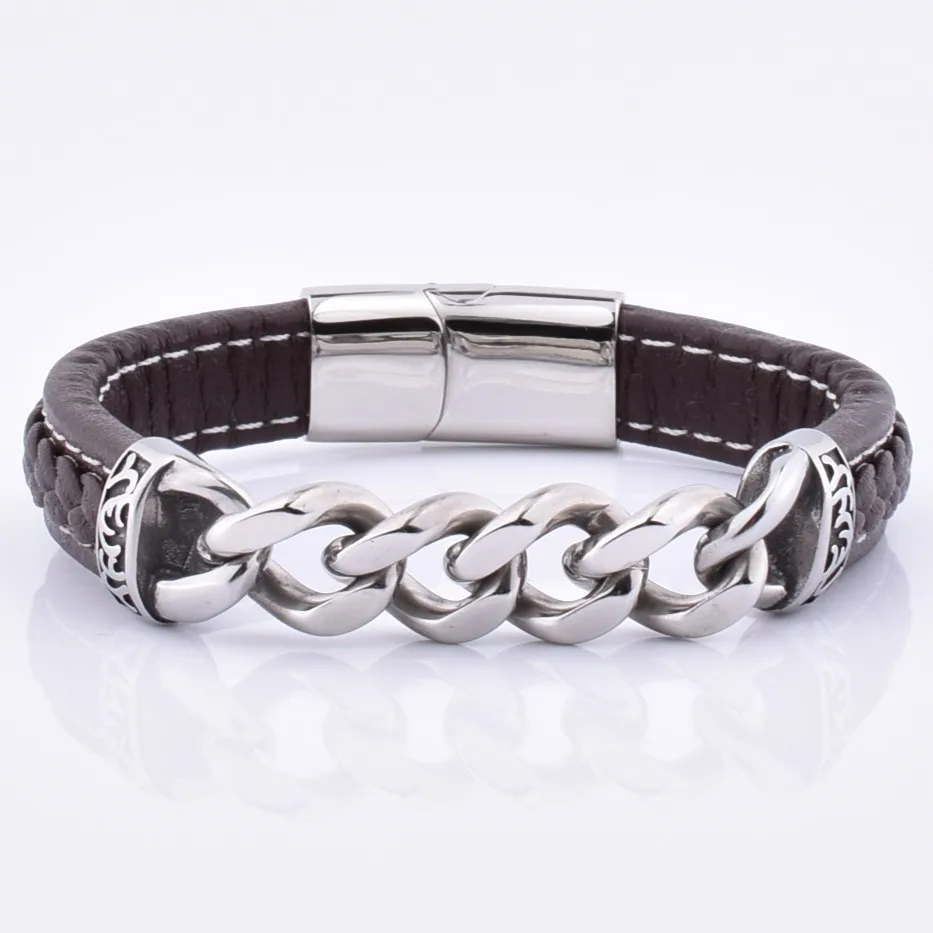 Adult Charm Simple Leather Mens Clasp Types Bracelet Buy Simple