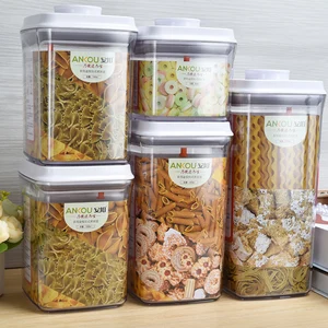 Image of 5-Piece Combination Sets Airtight Plastic Food Storage Containers For Cereal And More