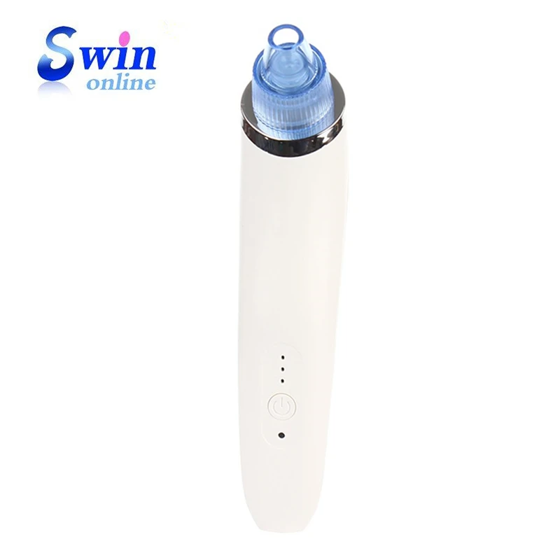 

Blackhead Remover Comedo Vaccum Suction Beauty Machine For Face and Nose acne device skin microdermabrasion peel equipment, White pink blue