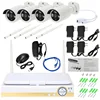 1080p Waterproof camera 4 channel HD wireless LCD NVR Kit Network