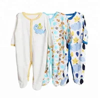 

Casual Style baby wear clothing cotton baby bodysuit clothes long sleeve footed infant frogsuit