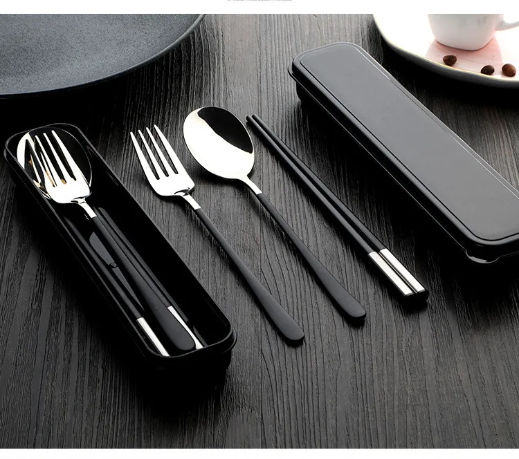 High Quality Portable Cutlery Chopsticks And Spoon Set With Case - Buy ...