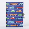 New design fancy school kids children's diary planner travelers journal hardcover plain paper notebook with lock and key