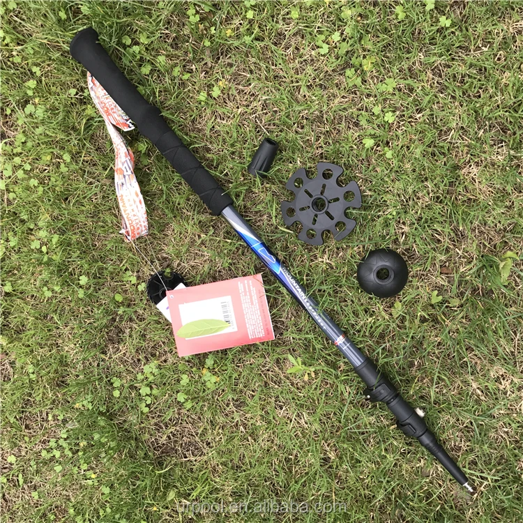 Lightweight Aluminum Cascade Mountain Stick Collapsible Hiking/walking Stick With Replaceable