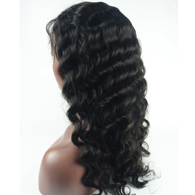 

Unprocessed 100% cambodian human hair deep wave full lace wig free/middle/three part all accept, Yoru request