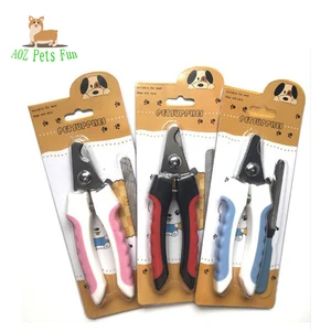 Image of Large size stainless pet grooming nail clipper set with file
