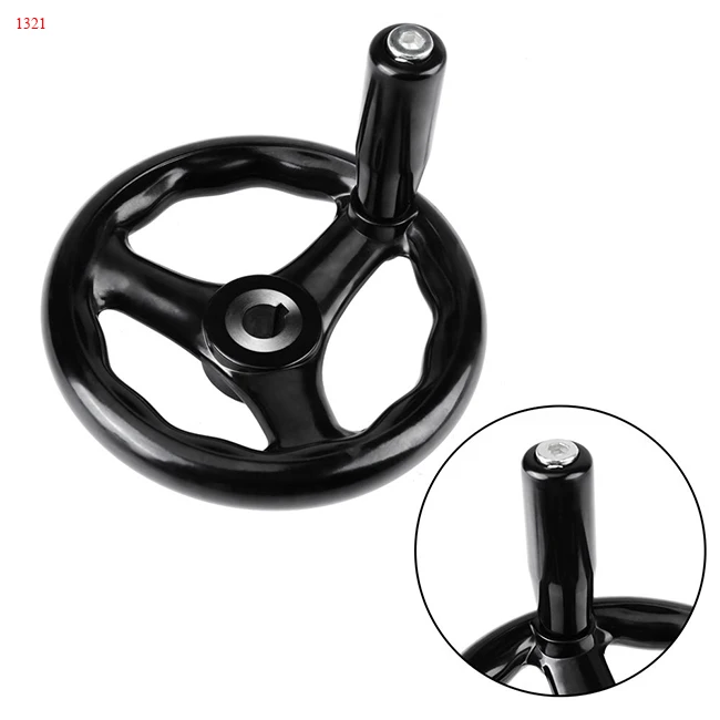 
12*100mm Bakelite Three Spokes handwheel with handle 
