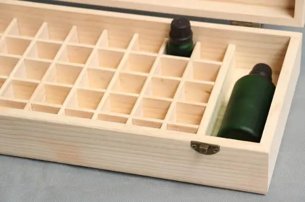 46 bottoles wood essential oil storage box