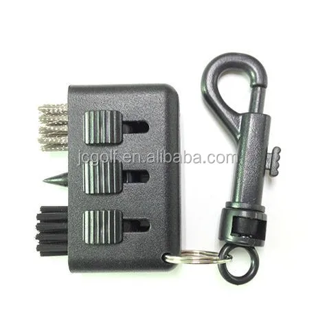 

Plastic Black 3 in 1 Multifunction Golf Club Cleaning Brush