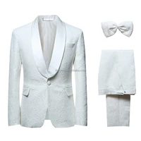 

2017 New Costume Male Formal White Wedding Suits Groom Tuxedo Classic Men's Prom Suit Designer Slim Fit Plus Size S-6XL