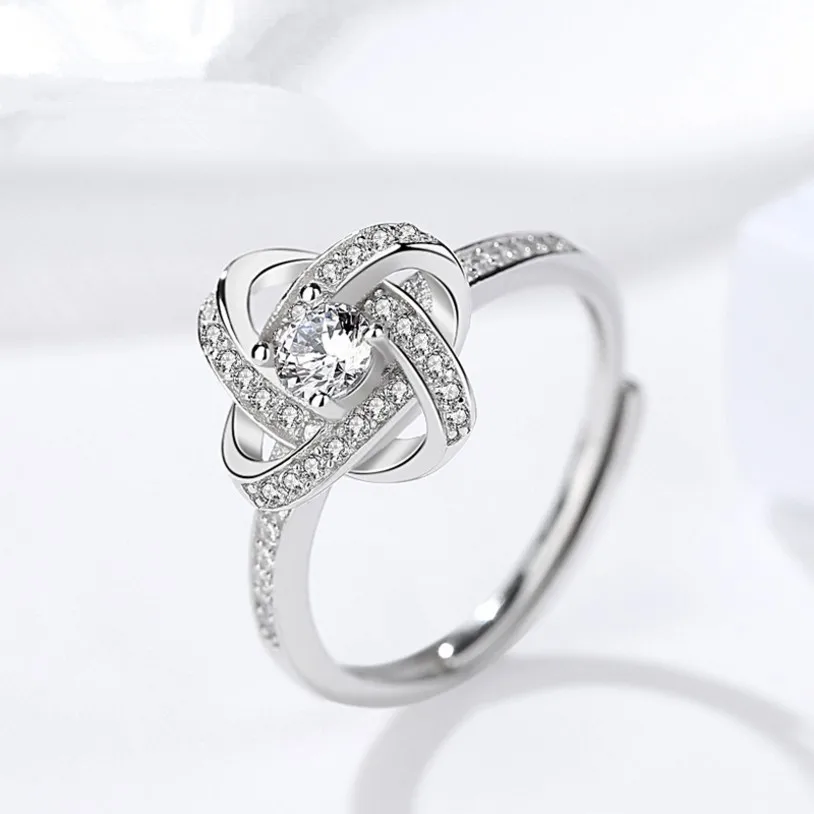 

925 sterling silver cubic zircon ring for engagement/party/wedding
