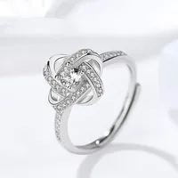 

925 sterling silver cubic zircon ring for engagement/party/wedding