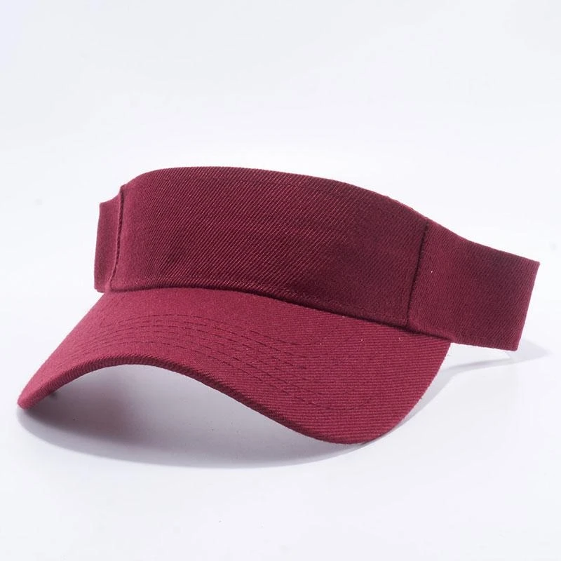 High Quality Custom High Crown Golf Visor Hat Summer Cotton Running