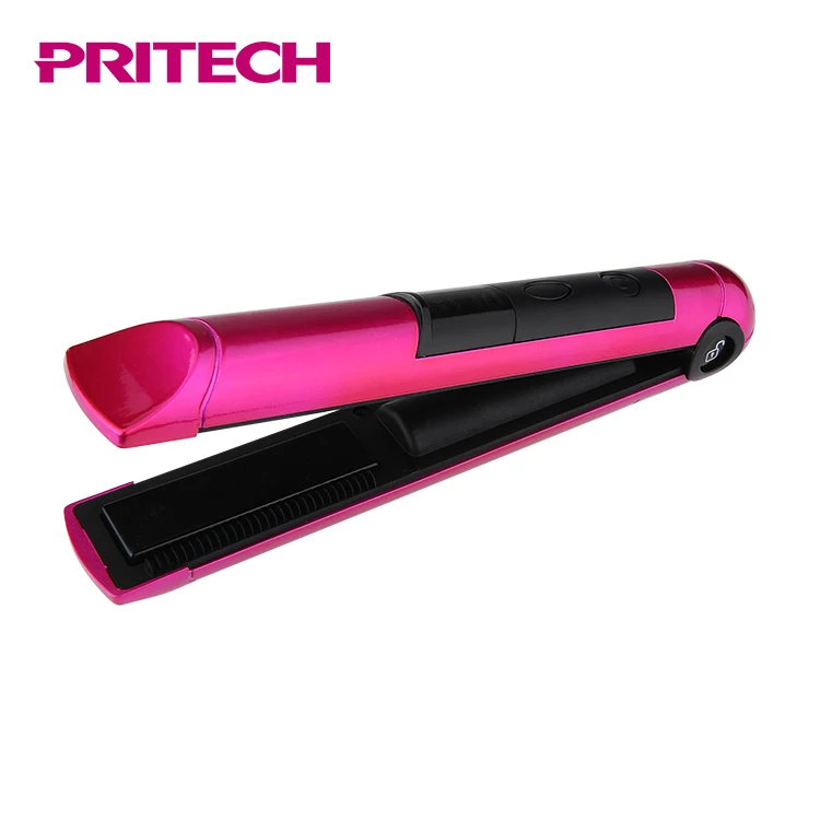 

PRITECH USB Charging Cable Lockable Handle Electric Hair Straightening Iron