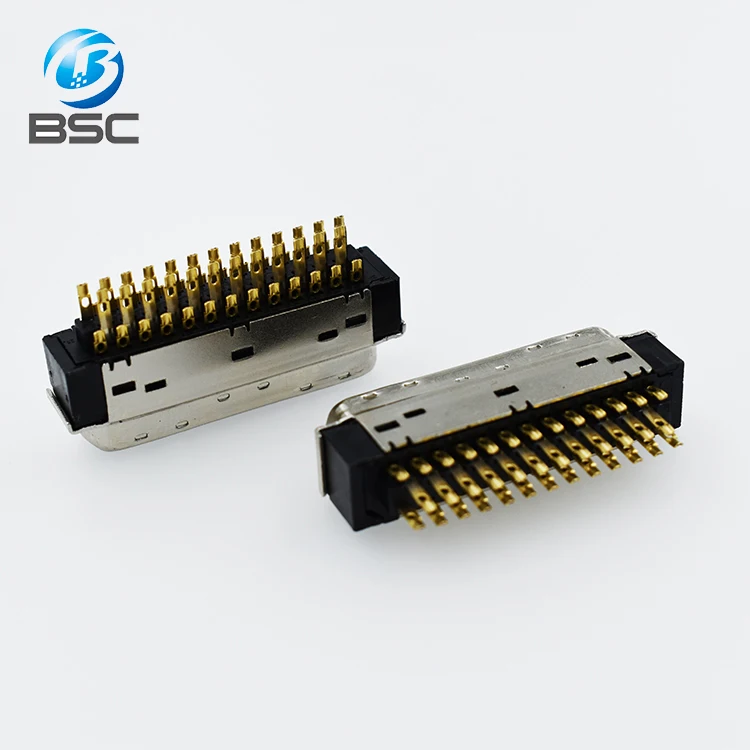 Factory direct 3M HPCN 3U'' Gold SCSI Male head Connector 50P 50Core 20P 26P 50P Solder type .jpg