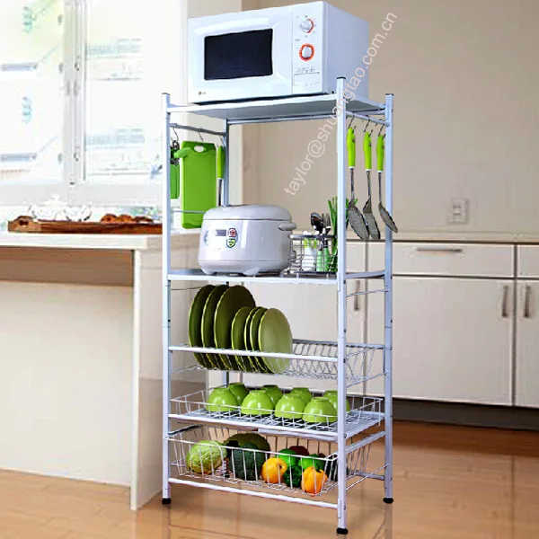 WANGZI Especiero De Cocina Multifuncional 3-Tier Estante Organizador Acero Inoxidable Vertical Estante De Almacenamiento para Encimera De Cocina,35cm