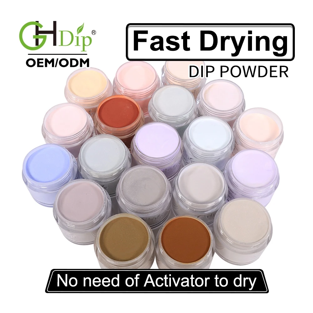 

Guangzhou Factory wholesale 2000 colors Acrylic Nail Fast Drying Dip Powder, No Need activator to dry