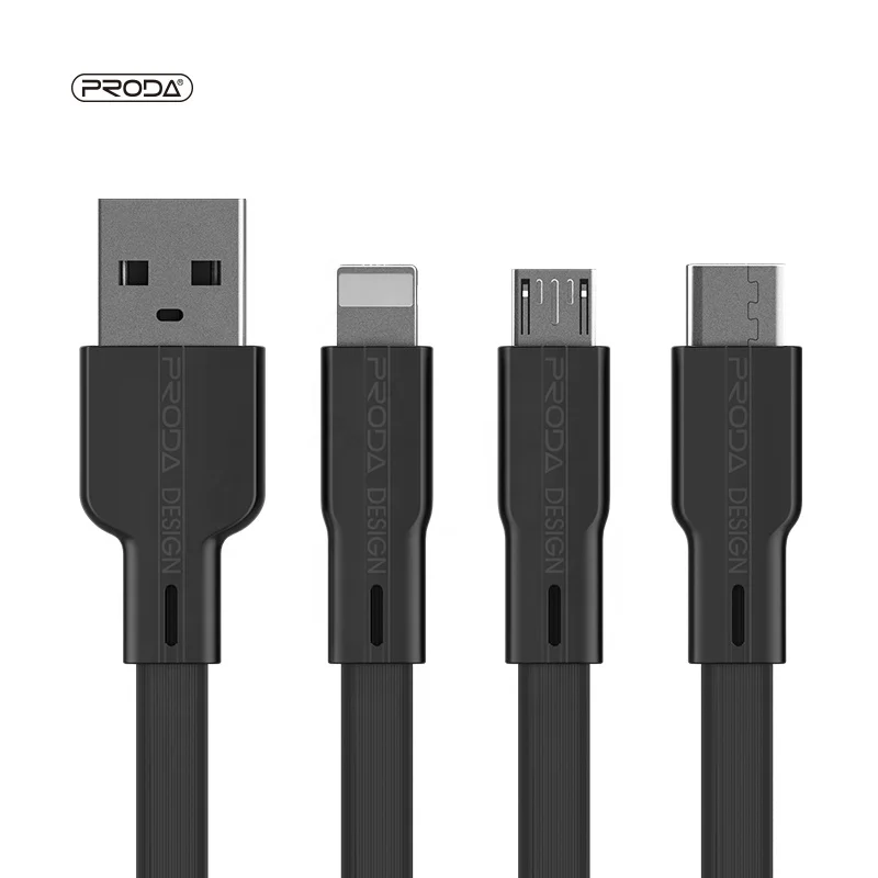 

Remax Proda new product Fons series PD-B18 smart phone fast charging usb data cable, Black/white