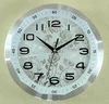 silver round aluminium wall clock 12 inches vintage north europe style