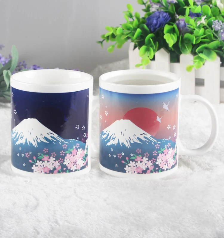 11oz Custom Ceramic Magic Hot Water Heat Sensitive Color Changing Mug
