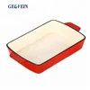Kitchen Roasting Food Serving Metal Tray Enamelware Dish Pan