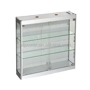 Safety Tempered Glass Wall Display Glass Display Shelf Corner