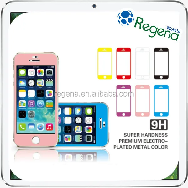 Colorful Tempered Glass Screen Protector for iPhone 5s