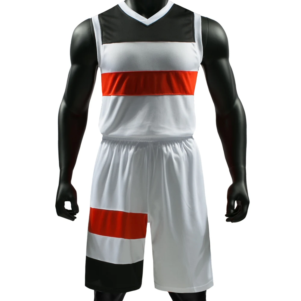 

Quick Dry Men's Throwback Basketball Jersey Sets Breathable Blank Basketball Jersey Uniforms Kits Sports Training Clothing Suits